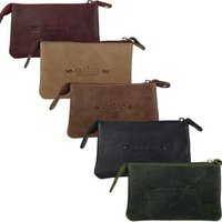 Taupe leather key pocket with zipper - small wallet for ladies of smooth leather, perfect for organizing your keys and small essentials.