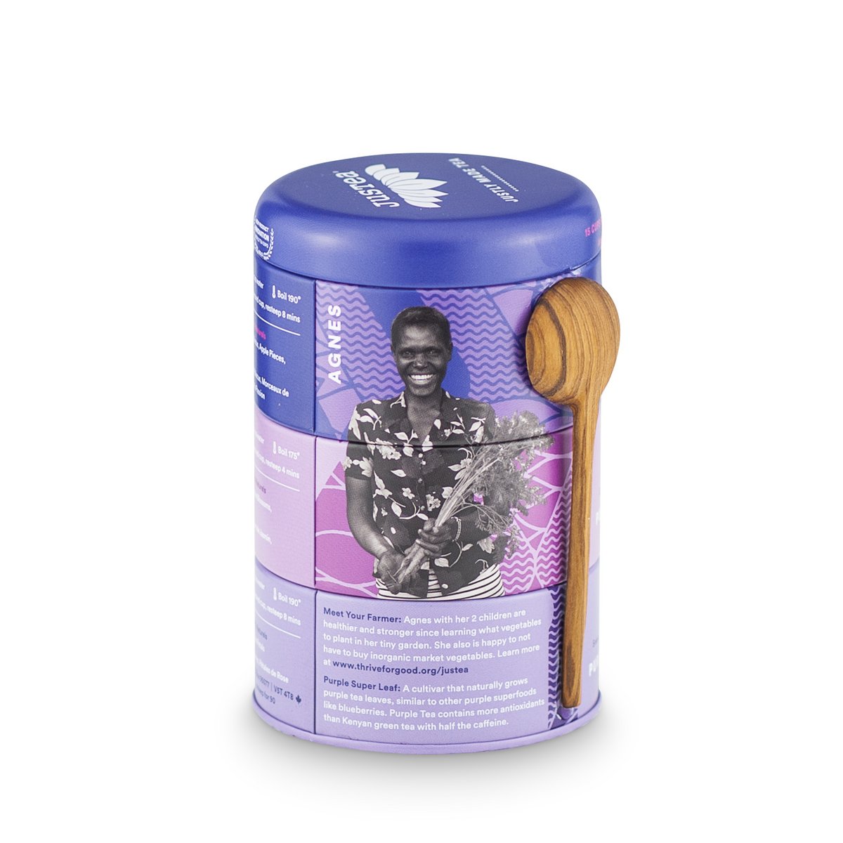 Justea | Trio Purple Tea | Zęby na herbatę w stosach luźne herbatę