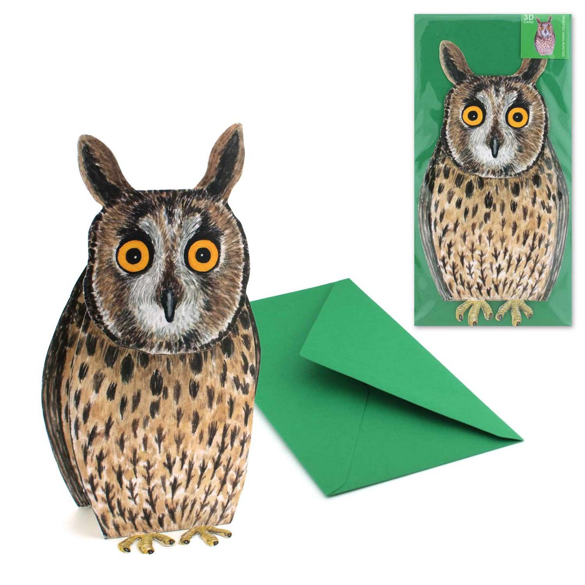 Chouette à carte animale 3D