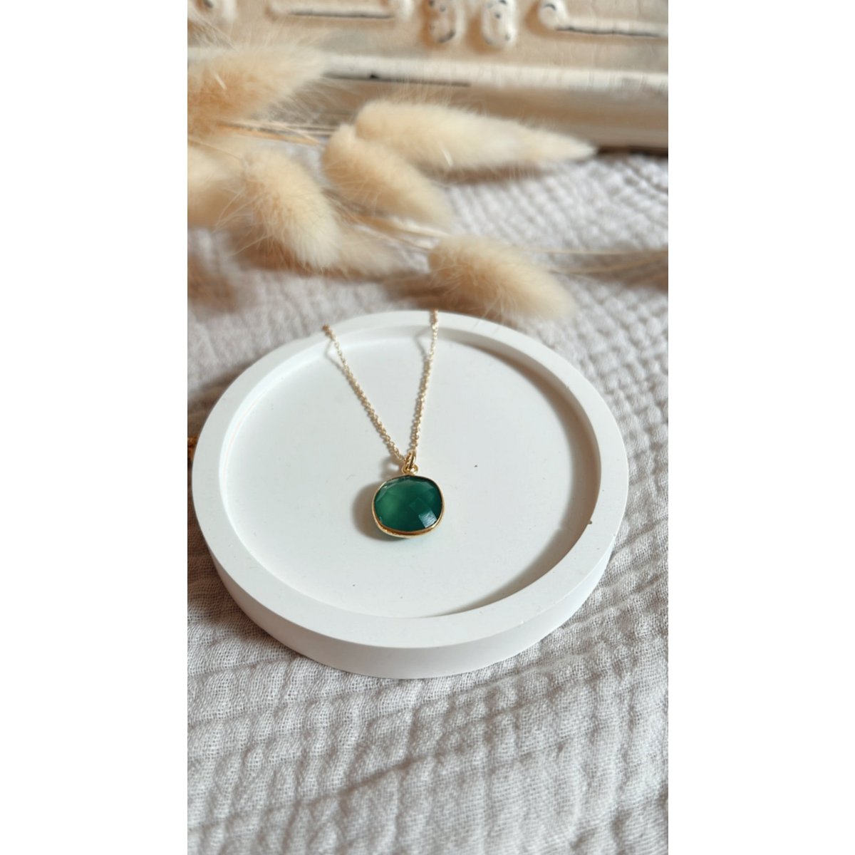 Caramelo de gema | Collar Ónix Verde