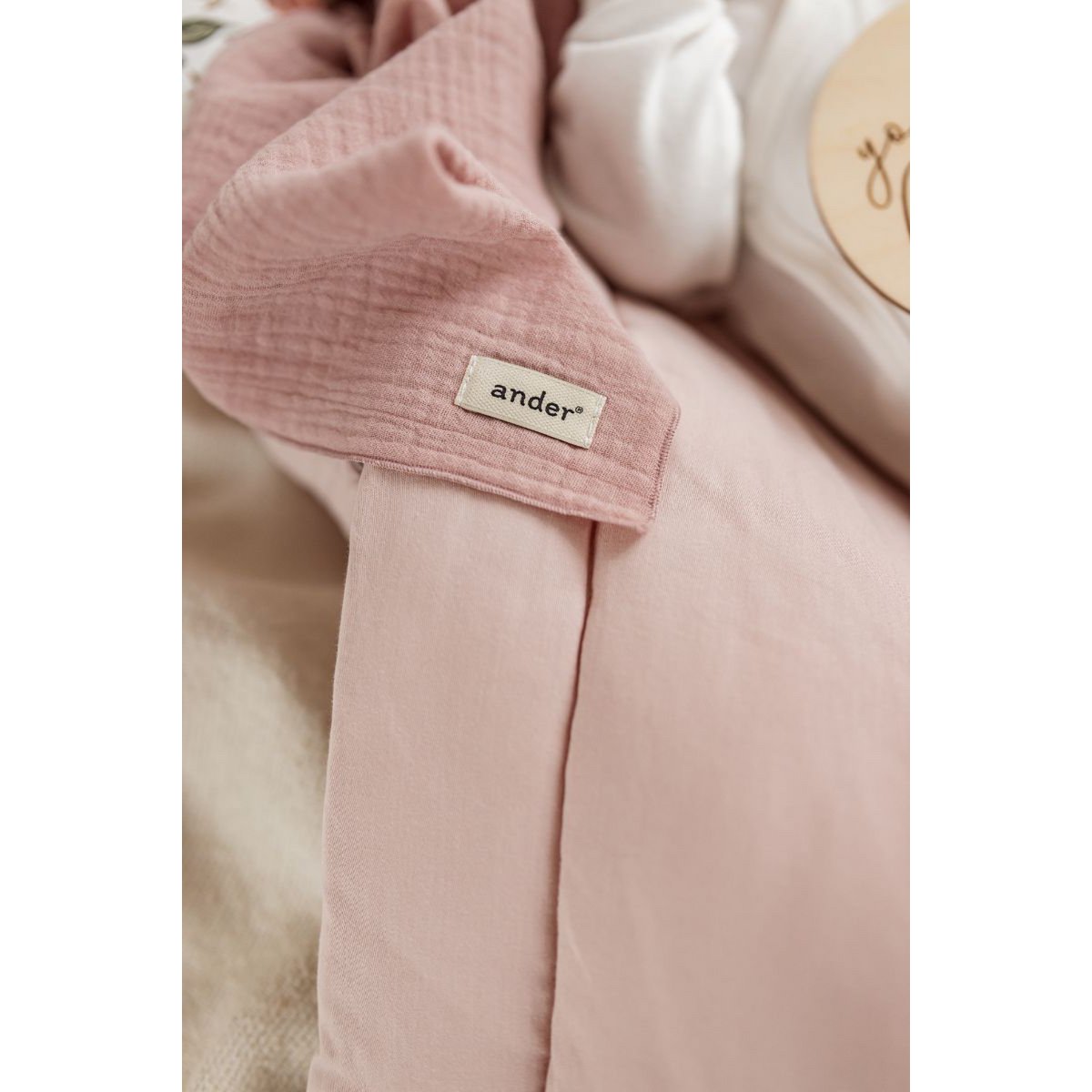Fular de muselina ELENA - 100% algodón - rosa