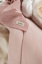 Fular de muselina ELENA - 100% algodón - rosa