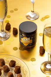 Champagner - Neujahrs-Schokoladentrüffel - Geschenkglas 130g