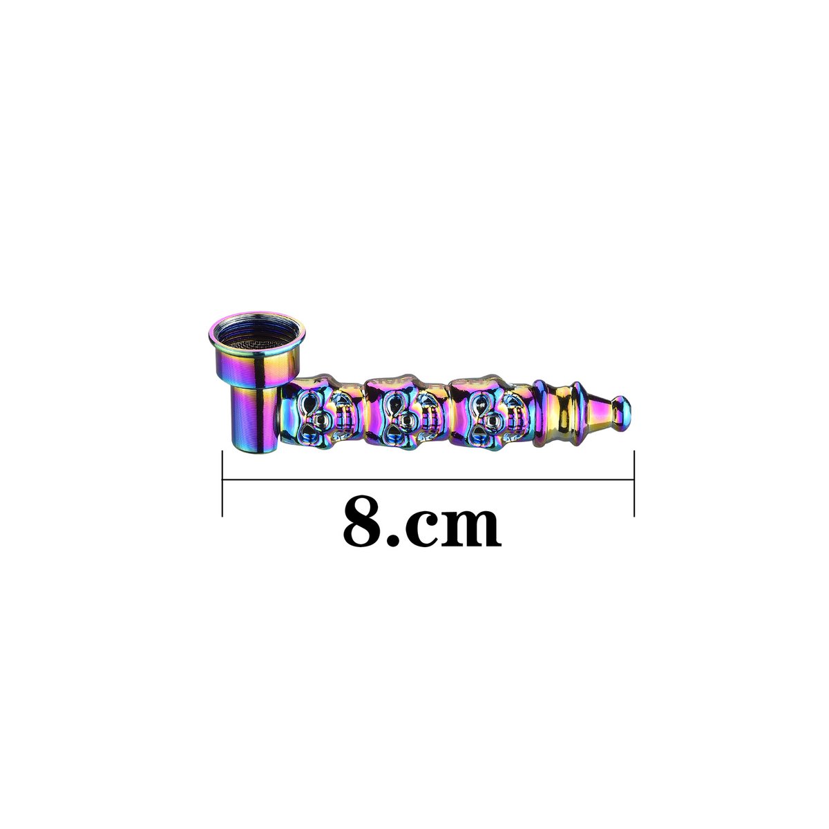 Metalrør kranium 8 cm