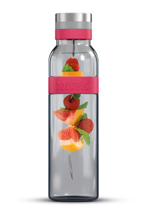  SUND Glaskaraffel 1.100ml Hindbærrød