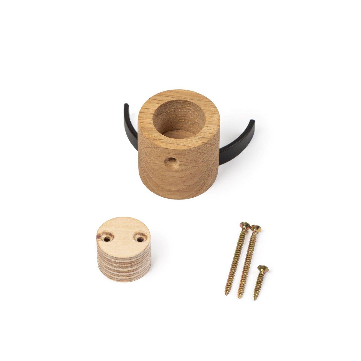 Wall hook DEER, oak, black