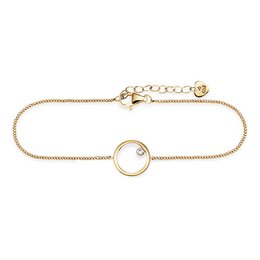Armbind 925/- Sterling Silber vergoldet Zirkonia Kreis