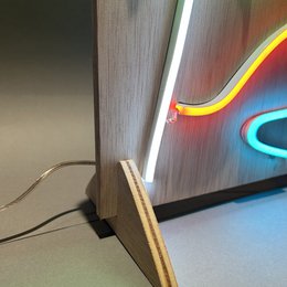 Neon førte balkon på månen