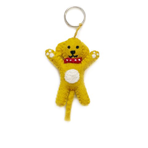 Keyring dog yellow