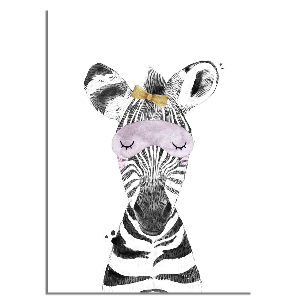 Zebra Children's room poster Bow