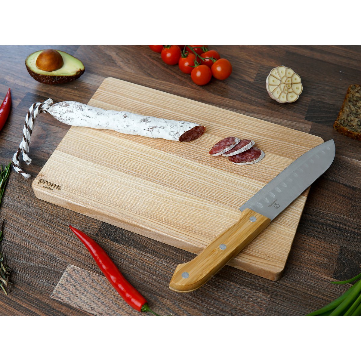 Planche à découper en bois de frêne naturel dur 3 tailles