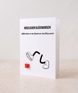 Elternschaftspostkarte – Baustein LEGO