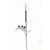 ZIMBA-ARTS METAL FAM OF 3 BLUE TIT ON CATTAIL