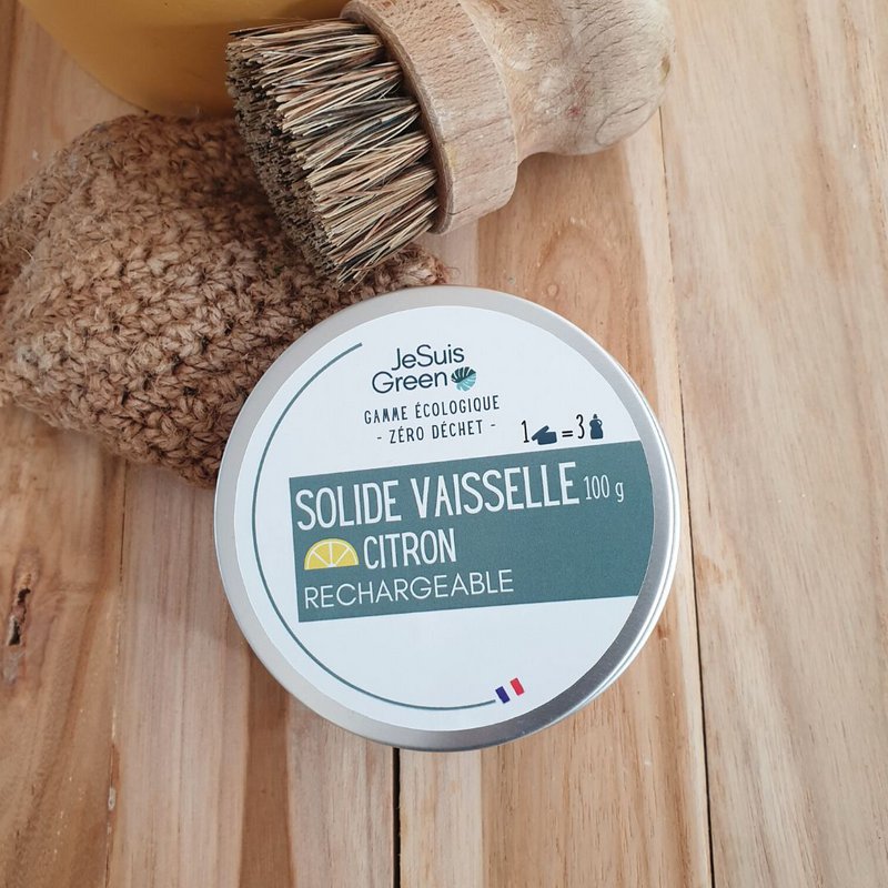 Solid opvaskemaskine / genopfyldelig opvaskemiddel Citron 100g