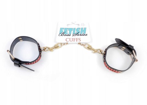 Bossoftoys - 33-00109 - Handboeien met Cristals - Fetish Boss -serie - 3 cm - rood