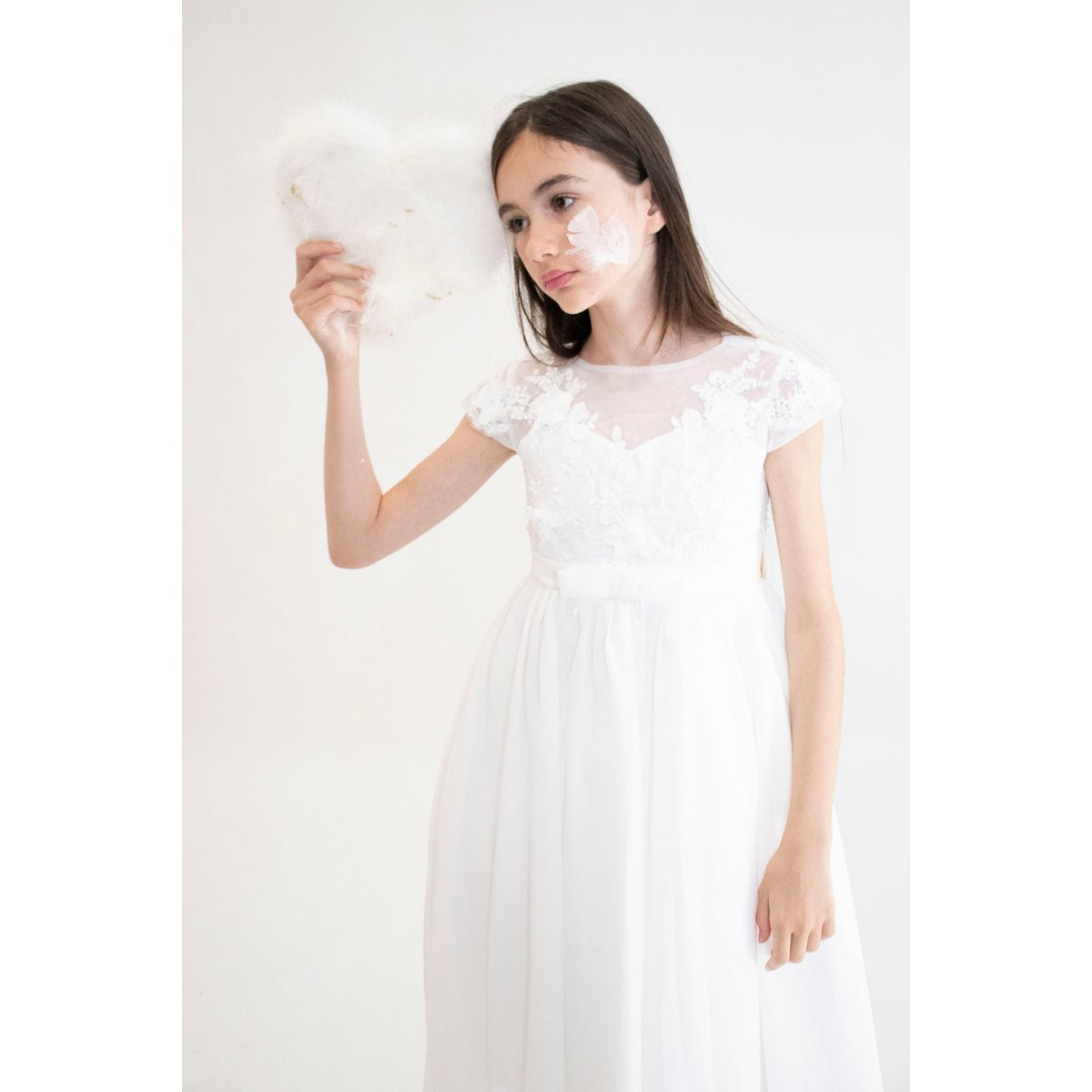 Ceremonial dress JEANNE - White - Size: 130 cm (7/8 years)