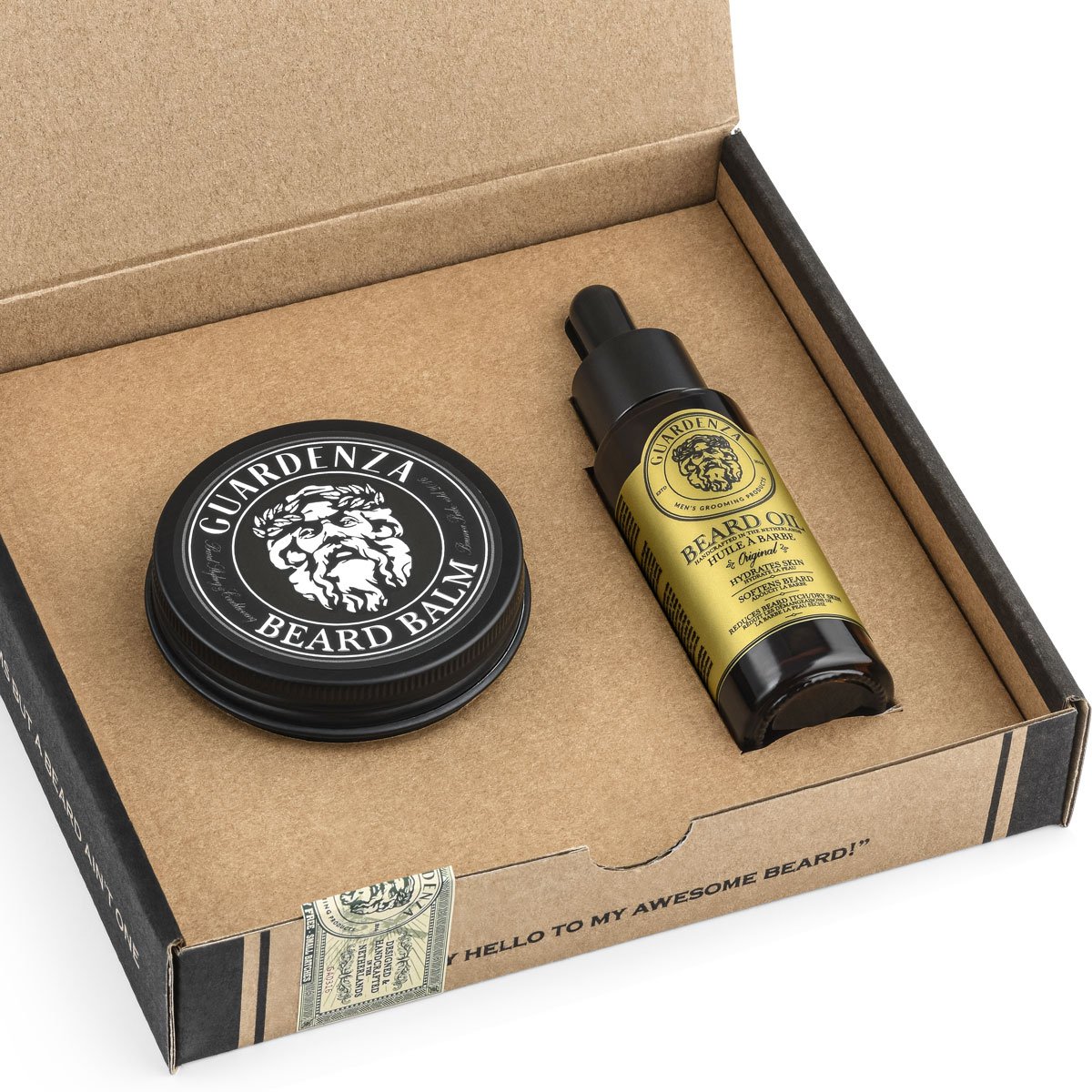 Guardenza Beard Set - Beard Balm 60 ml & Beard Oil 30 ml