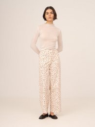 Cream Polka Dot Fuji Pants