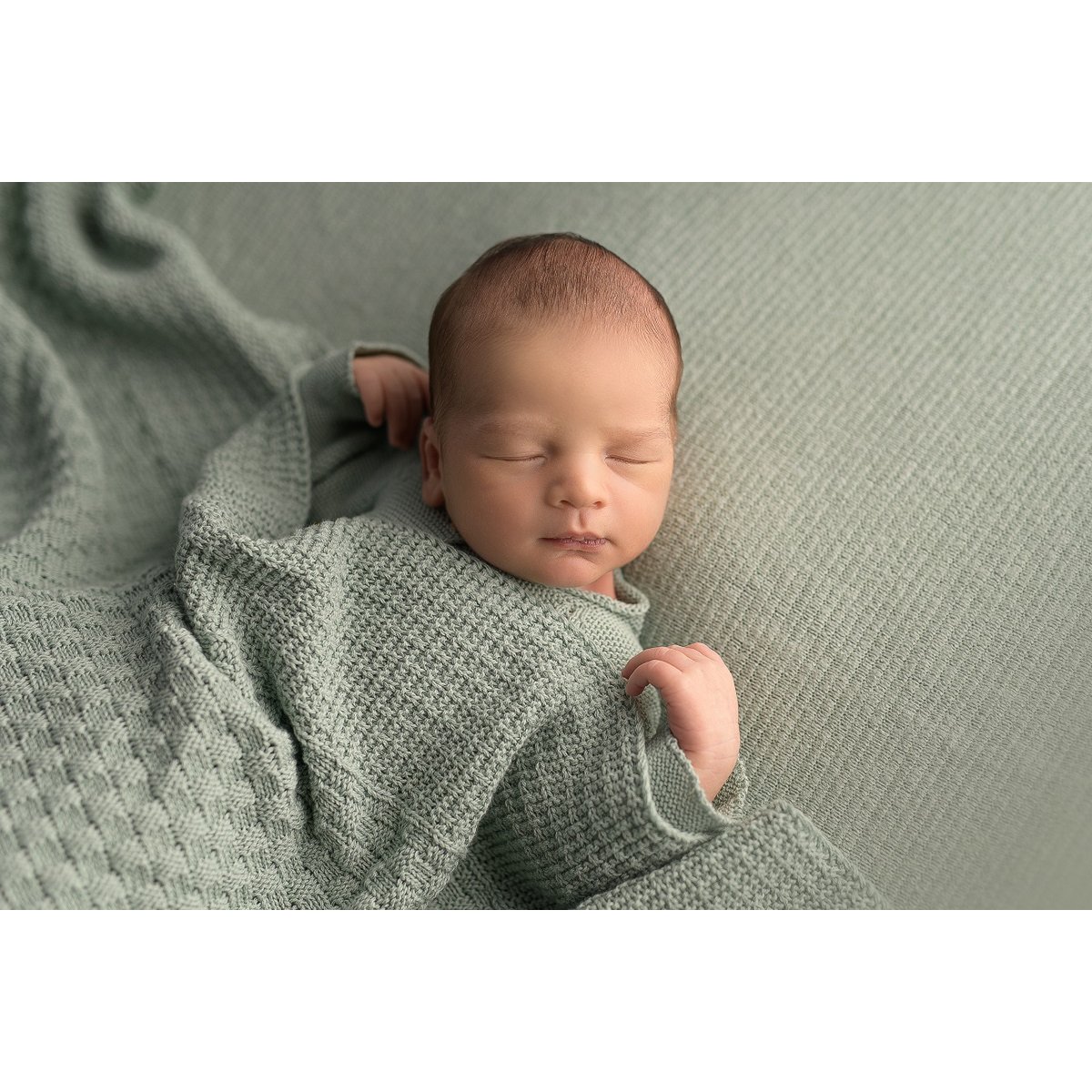 Quadratische Babydecke mint