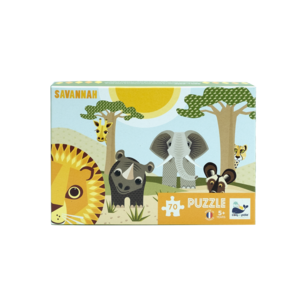 70-teiliges Puzzle, ab 5 Jahren, Savannah | Hergestellt in Frankreich