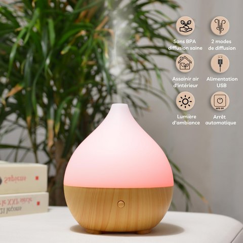 USB Ultrasonic Diffuser – Leo – Multicolored Led Lighting – Modern and Discreet – Decoration Gift Idea