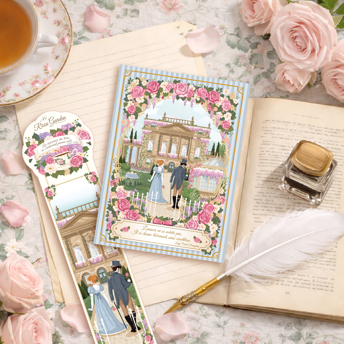 Carte postale A6 - Rosa Garden - Bridgerton