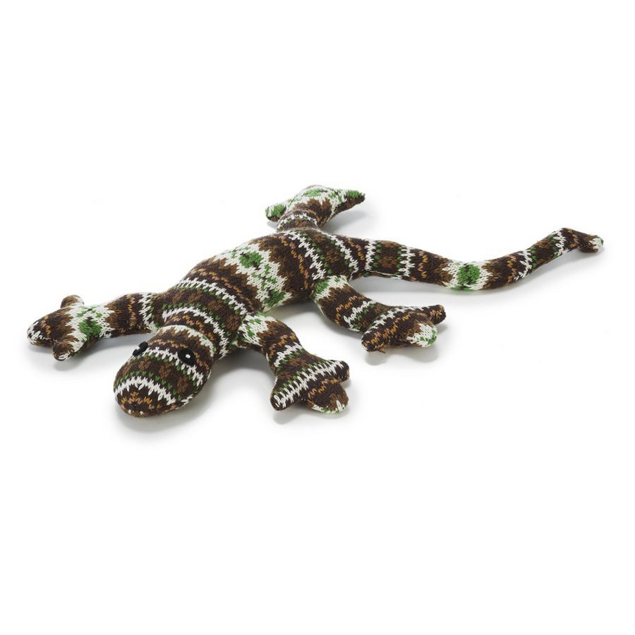 Strikket gecko, 25x37x5cm