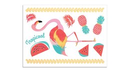 Tymczasowy tatuaż: Mini Flamingo