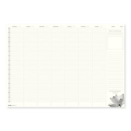 Prikkelarme A3 weekplanner / deskplanner 'Lotus' schrijfblok