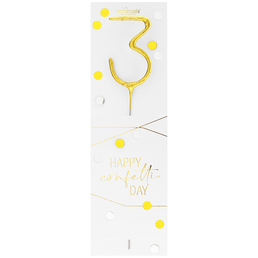 Confetti gold Sortiment 144 Wondercandle® classic