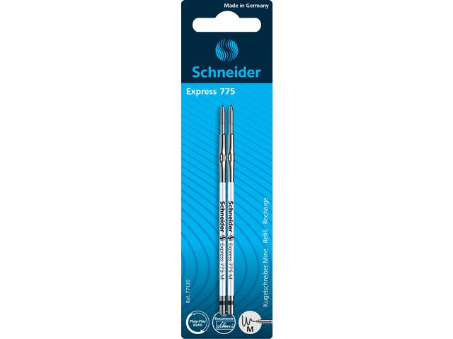 Recharge Schneider Express 775 M noir sur blister, 2 pcs.