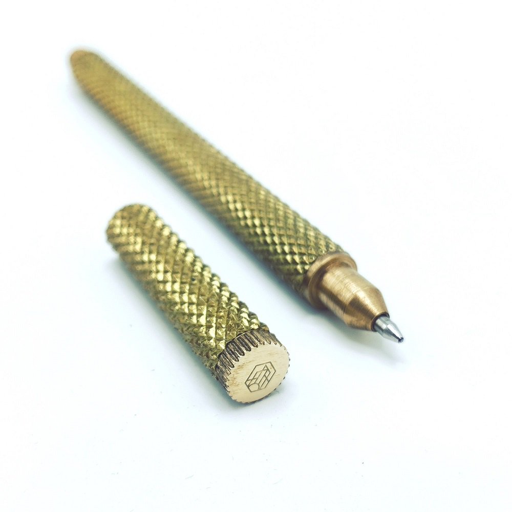 Brass Pen Knurled, Brut Homeware