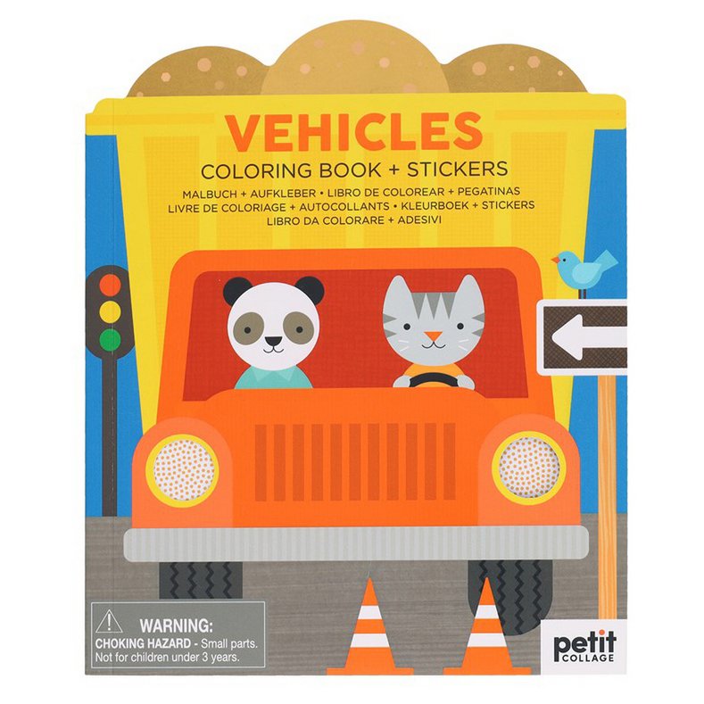 Kleurboek Met Stickers - Voertuigen
