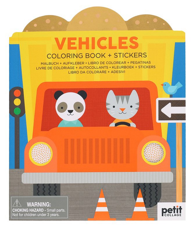 Kleurboek Met Stickers - Voertuigen