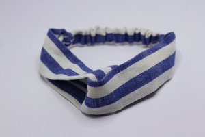 Handgemaakte hoofdband dubbele lus Ole | Blauw