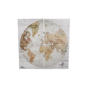 Wall map 'Globe' 4-part 80x80 white