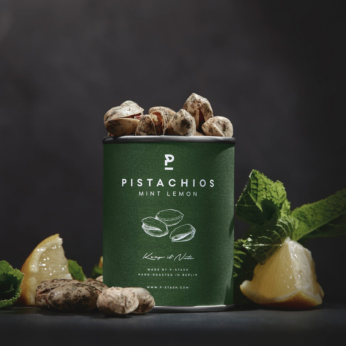 12x Pistacienødder - Mint Citron - Mini 50g