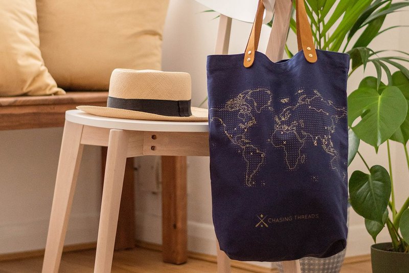 Stitch Tote Bag - Navy