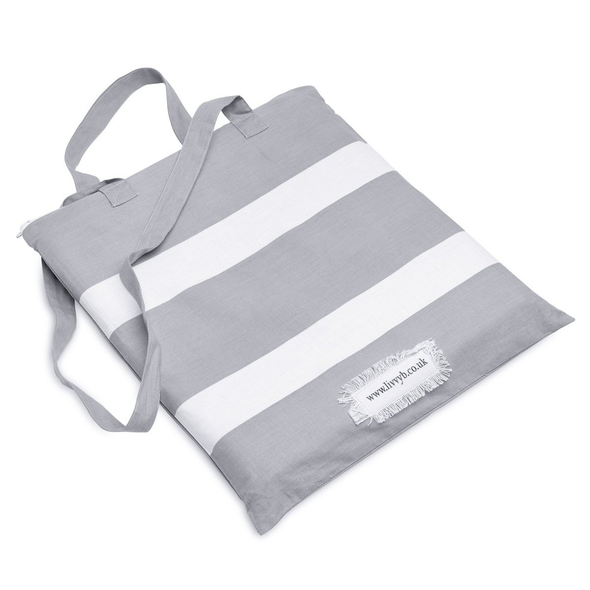 Set copripiumino e federa reversibili a righe sottili grigio Scandi