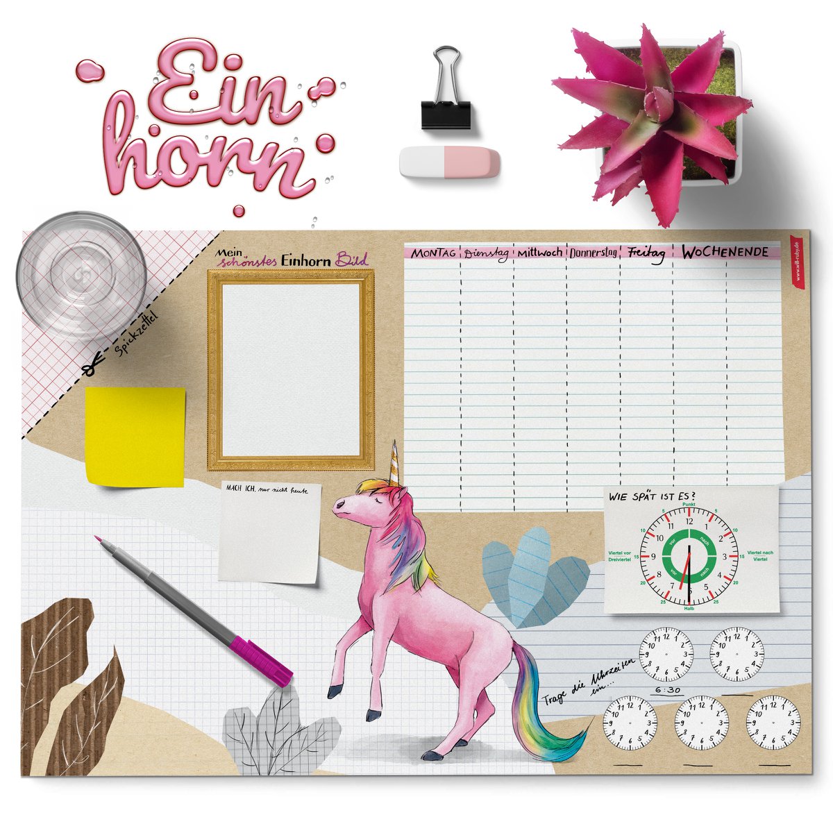 Schreibtischunterlage - Einhorn