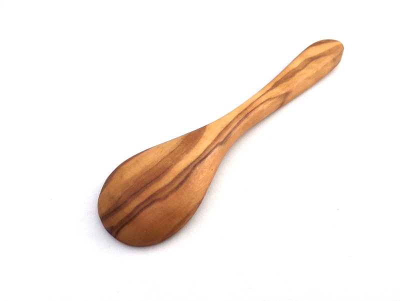 Minilepel 9 cm van olijfhout