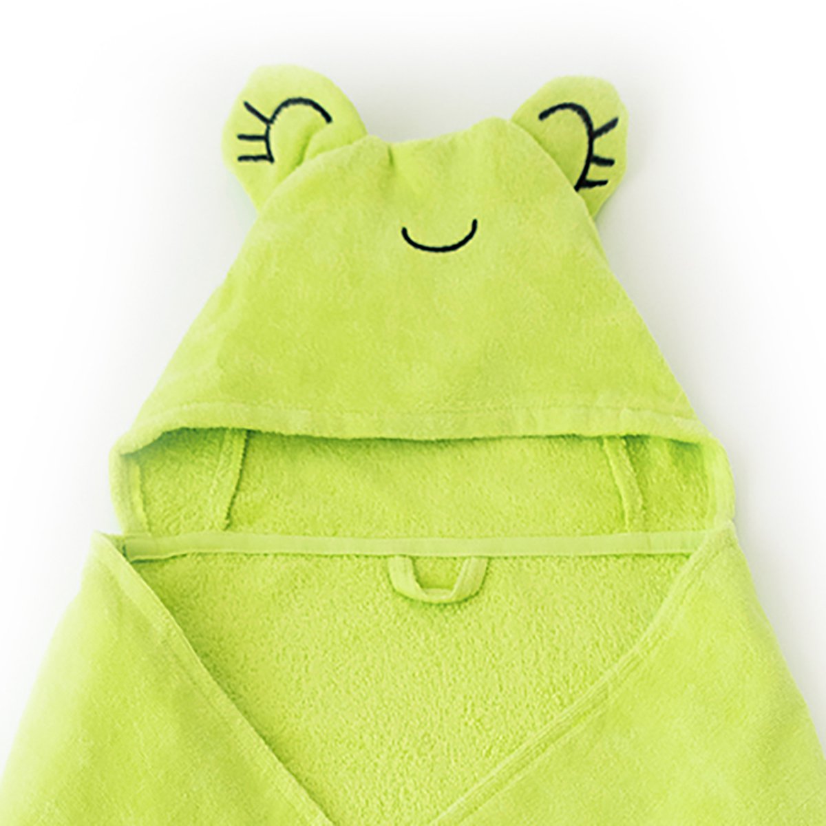 Milk&Moo Cacha Frog Toallas de baño para bebé con capucha, 100% algodón, unisex, 27,5 x 47 pulgadas
