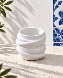 Nur LAVURI TWISTER CUP – Handgefertigter Keramikgefäßbecher für Deko-DIY-Kerze Candledust