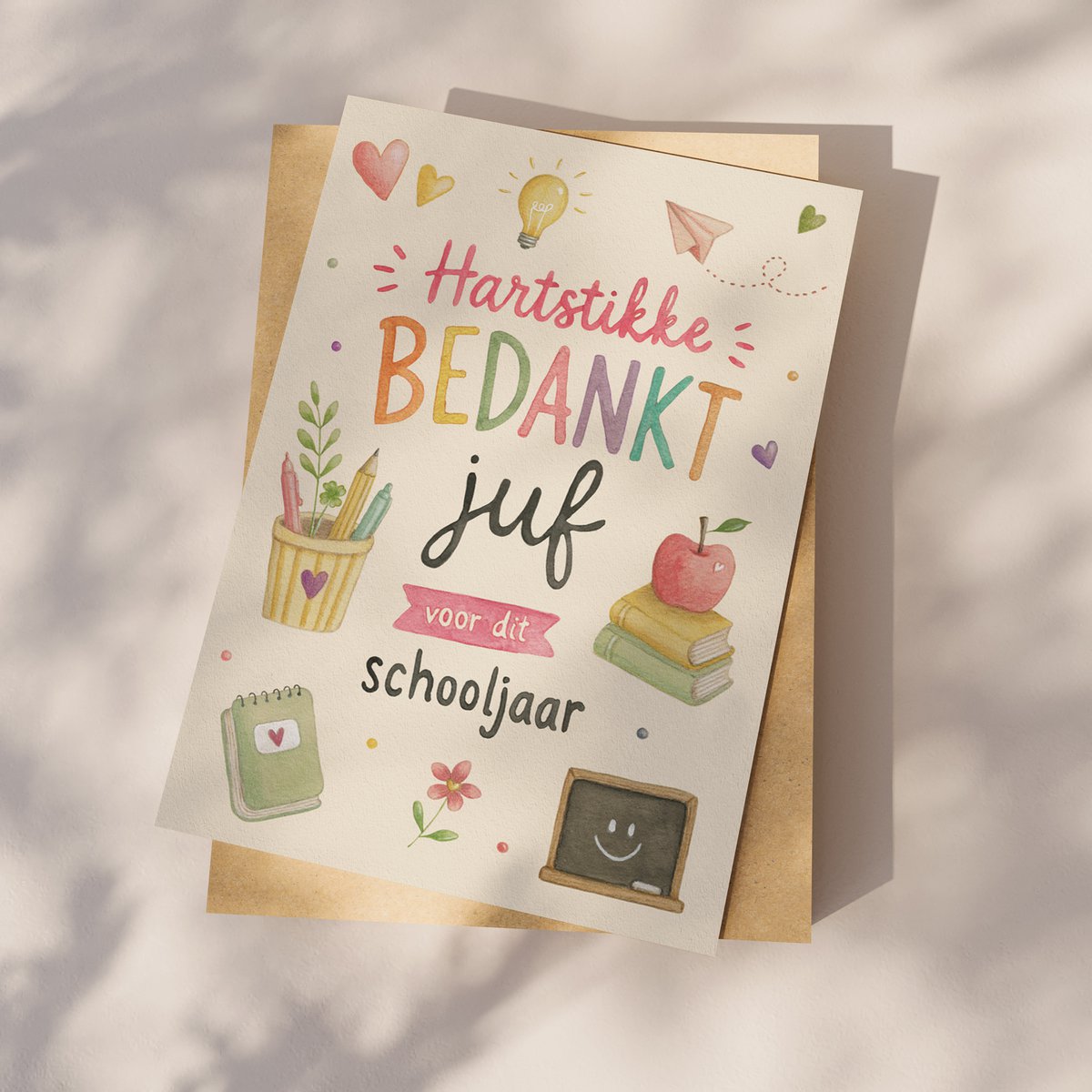 Postkarte, vielen Dank, Lehrer