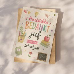 Postkarte, vielen Dank, Lehrer