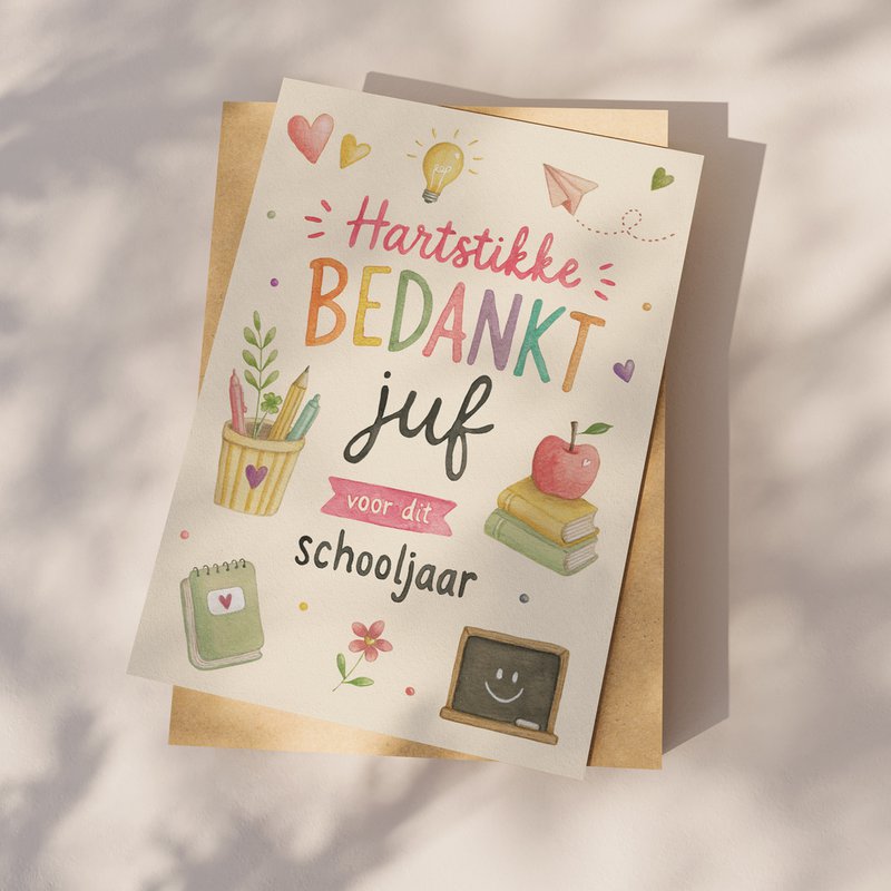 Postkarte, vielen Dank, Lehrer