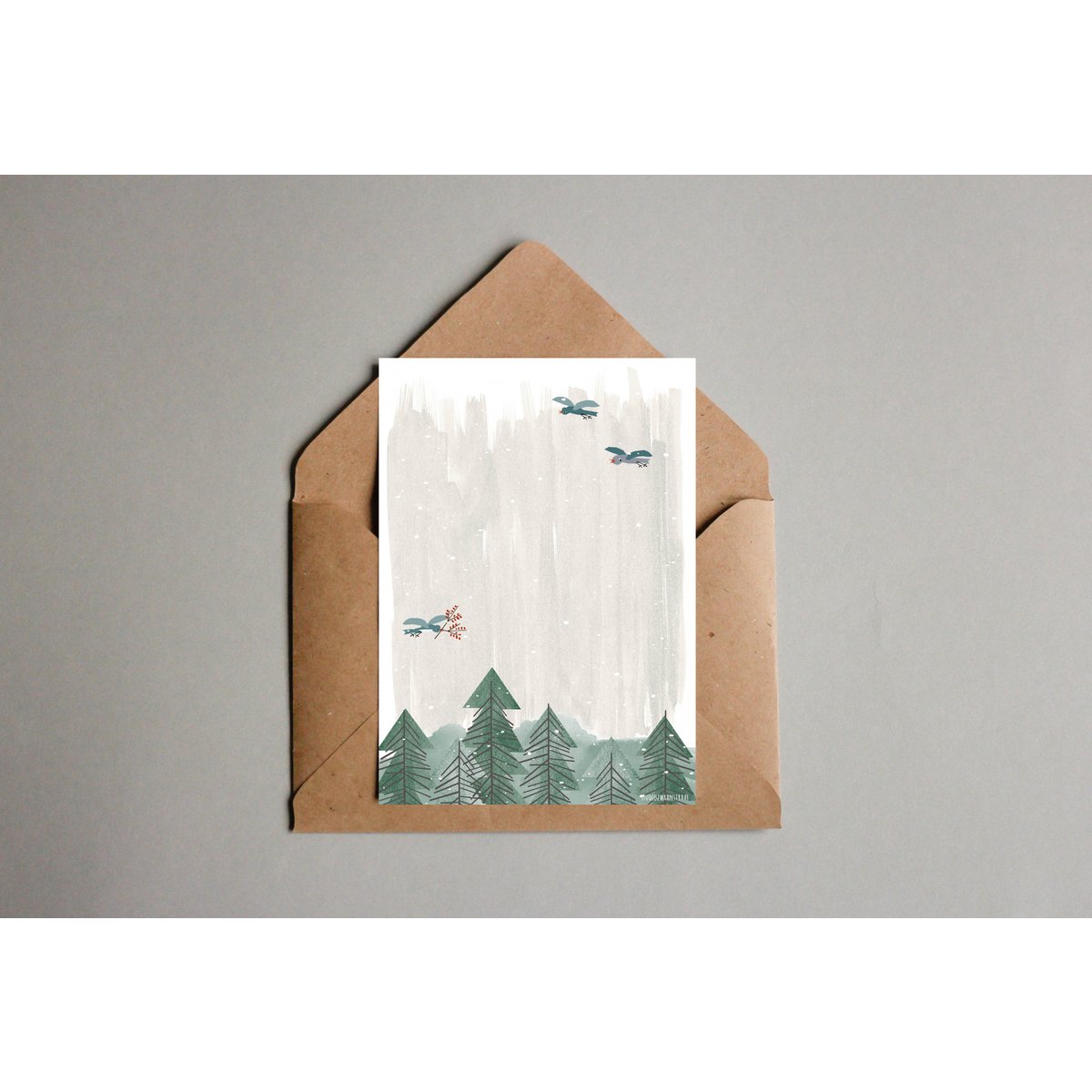 Postkarte - Serie 'Weihnachten' - 'In den Wald'