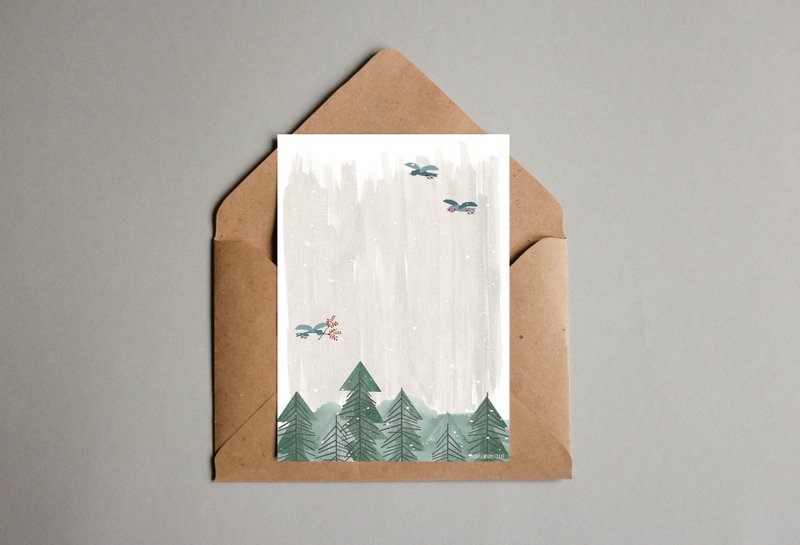 Postkarte - Serie 'Weihnachten' - 'In den Wald'