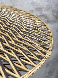 Plafonnière Bali 87cm zw/nat., L