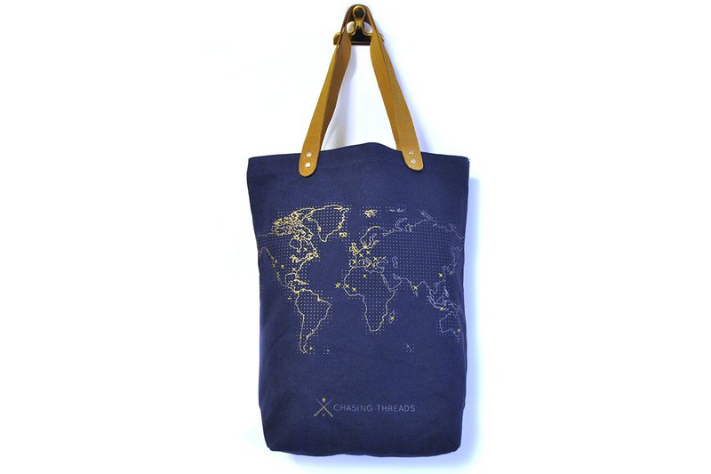Stitch Tote Bag - Navy